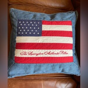 The Lexington Authentic Pillowcase Denim with the American flag.